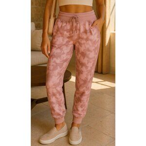 Athleta Joggers Tie Dye Blush Pink Cozy Soft Girl Lounge Luxe Preppy Buttery Y2K